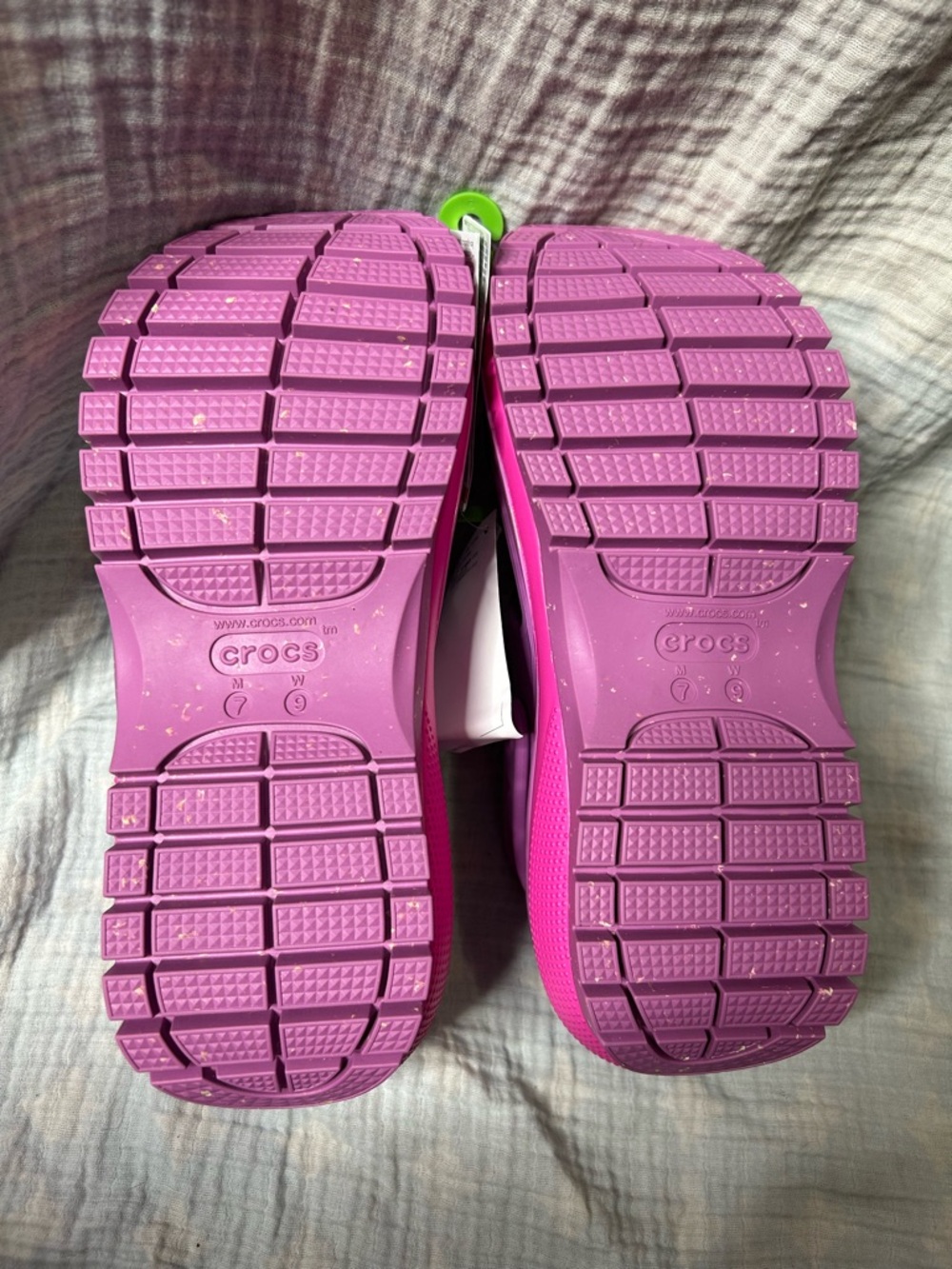 Crocs Classic Mega Crush Sandals Purple Pink Clogs W9 M7 - Picture 6 of 7